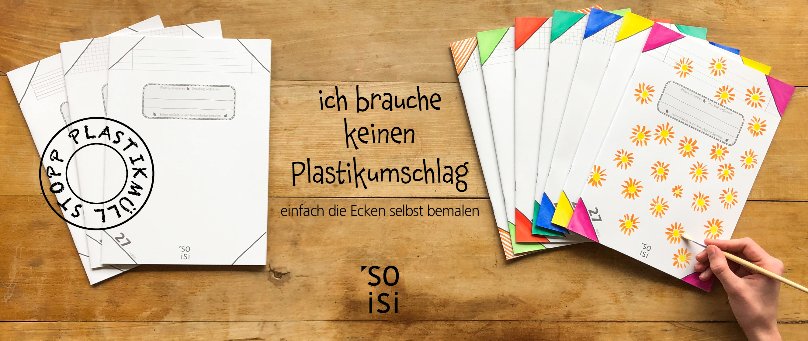 SOiSi Schulhefte - endlich keine Heftumschläge aus Plastik mehr! 