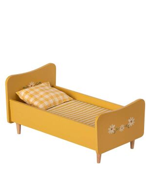 Maileg Holzbett für Maileg Teddys & Hasen (Gr. 1) - gelb