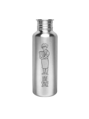 Kivanta 750 ml Edelstahl Trinkflasche (ohne Deckel) | LOVE SPACE "Katherine G. Johnson"