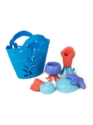 Green Toys Sand- und Badespielzeug "Spaß mit Meerestieren" - blau