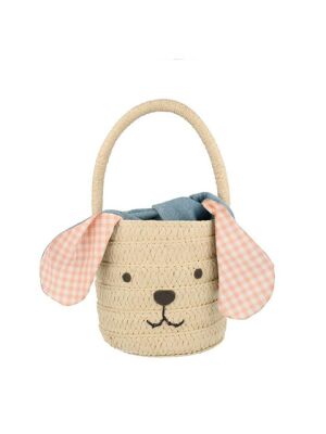 Meri Meri Hunde Handtasche / Korb aus Raffia