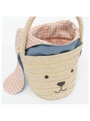 Meri Meri Hunde Handtasche / Korb aus Raffia