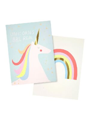 Meri Meri "Rainbows & Unicorns" Druck - 2er...