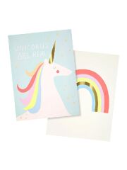 Meri Meri &quot;Rainbows &amp; Unicorns&quot; Druck - 2er Set