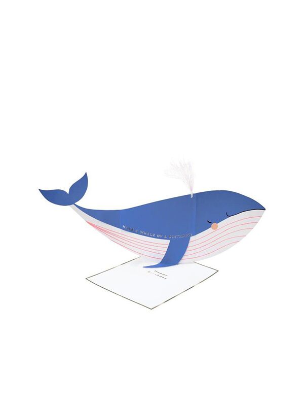 Meri Meri Whale Stand-up Geburtstagskarten
