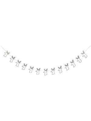Meri Meri "Silver Reindeer" Mini Girlande