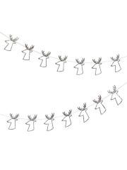 Meri Meri &quot;Silver Reindeer&quot; Mini Girlande