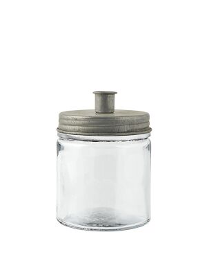 IB Laursen Kerzenhalter mit Glasbehälter - metallic