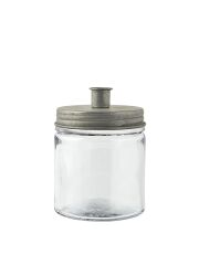 IB Laursen Kerzenhalter mit Glasbeh&auml;lter - metallic