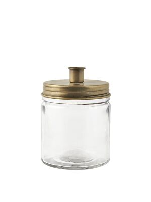 IB Laursen Kerzenhalter mit Glasbehälter - gold