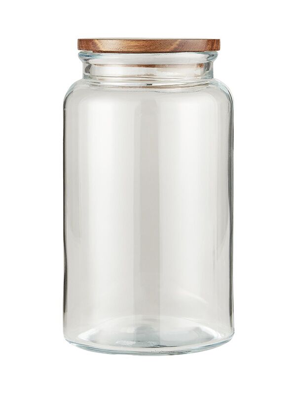 IB Laursen Behälter aus Glas mit Holzdeckel - 3750 ml