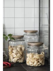 IB Laursen Behälter aus Glas mit Holzdeckel - 2350 ml