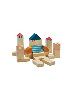 PlanToys Holzklötze Burg "Orchard" / 30 Teile