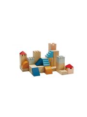 PlanToys Holzkl&ouml;tze Burg &quot;Orchard&quot; / 30 Teile