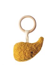 Goodies of Desire Pocket-Walfisch Minirassel mit Holzgreifling - mustard