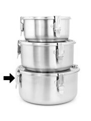 Kivanta Lebensmittelbehälter aus Edelstahl Größe L 1450 ml