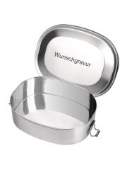 Kivanta Brotdose XL aus 18/8 Edelstahl inkl. Wunschgravur