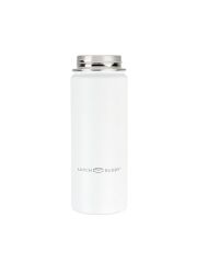 LunchBuddy 530 ml Wide &quot;Kids M&quot; Isolierflasche mit Tube-Deckel + Silikonschutz - Frostweiss