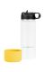 LunchBuddy 530 ml Wide "Kids M" Isolierflasche mit Tube-Deckel + Silikonschutz - Frostweiss