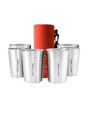 LunchBuddy Edelstahl Becher 300 ml 6er Set + GRATIS...