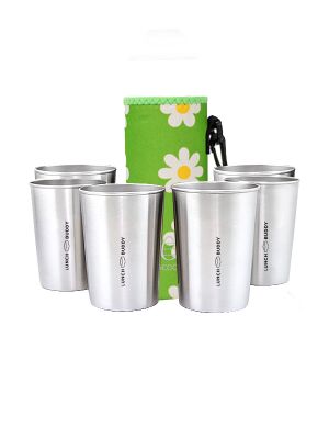 LunchBuddy Edelstahl Becher 300 ml 6er Set + GRATIS...