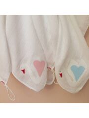 Schmusetuch Deluxe &quot;Schwan&quot; von Goodies of Desire - blau