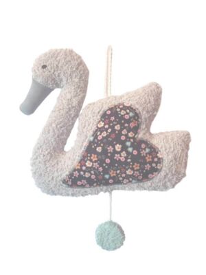 Frottee Spieluhr "Schwan" von Goodies of Desire - grau