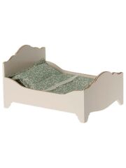 Maileg Holzbett für Mäuse (mintfarbene Wäsche)