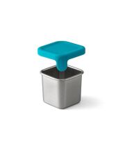 PlanetBox Little Square Dipper (Launch &amp; Shuttle) mit Silikondeckel - Teal