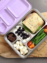 Ecococoon - Bento Lunchbox auslaufsicher aus Edelstahl mit 5 F&auml;chern / mint