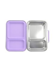 Ecococoon - Bento Lunchbox auslaufsicher aus Edelstahl mit 2 F&auml;chern / grape