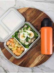 Ecococoon - Bento Lunchbox auslaufsicher aus Edelstahl mit 2 F&auml;chern / mint