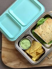 Ecococoon - Bento Lunchbox auslaufsicher aus Edelstahl mit 2 F&auml;chern / mint