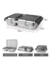 Ecococoon - Bento Lunchbox auslaufsicher aus Edelstahl mit 2 F&auml;chern / mint
