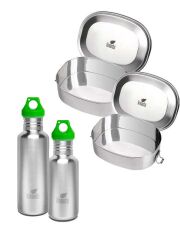 Kivanta Schulstarter-Set: 500 + 750 ml Trinkflasche + M + XL Brotdose