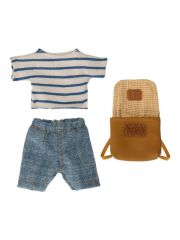 Maileg Big Sister / Big Brother Mouse - Hose, T-Shirt und Rucksack