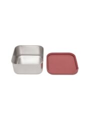 Petit Monkey Edelstahl Brotdose (Gr&ouml;&szlig;e M) mit Silikondeckel - Mahongany Rose