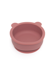 Petit Monkey Schüssel "Bär" aus Silikon - Mahongany Rose