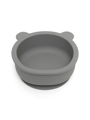 Petit Monkey Schüssel "Bär" aus Silikon - Pewter Green