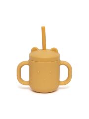 Petit Monkey 175 ml Silikon Trinklernflasche - Ochre