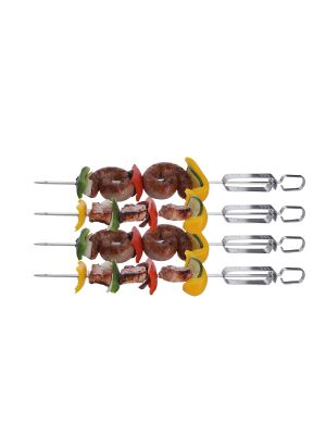 WEIS Grillspieße (35 cm) mit Abstreife - Set mit 4