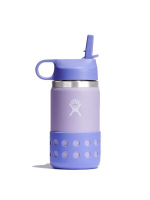 Hydro Flask 12 oz (355 ml) isolierte Kindertrinkflasche Edelstahl Wide Mouth - Wisteria