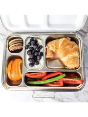 Ecococoon - Bento Lunchbox auslaufsicher aus Edelstahl mit 5 F&auml;chern / Lemon