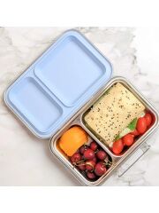 Ecococoon - Bento Lunchbox auslaufsicher aus Edelstahl mit 2 F&auml;chern / Blueberry