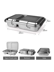 Ecococoon - Bento Lunchbox auslaufsicher aus Edelstahl mit 2 F&auml;chern / Lemon