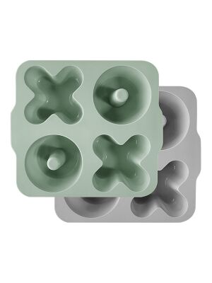 MinikOiOi "XOXO" Backform (2-teilig) - powder grey / river green