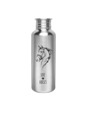 Kivanta 750 ml Edelstahl Trinkflasche LOVE HORSES (ohne...