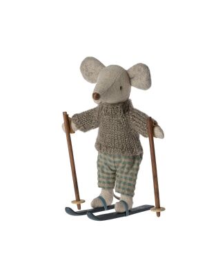 Maileg Big Sister / Big Brother Mouse - Wintermaus mit Ski