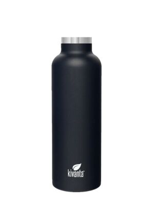 Kivanta 700 ml isolierte Edelstahlflasche Schwarz - Mix...