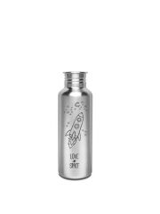 Kivanta 500 ml Edelstahl Trinkflasche (ohne Deckel) | LOVE SPACE (Rakete)